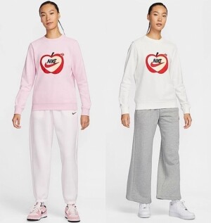 나이키 우먼스 애플 패치 맨투맨 티셔츠 IB8232-133 IB8232-663