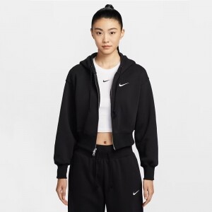 나이키 후드 집업 여성 피닉스 플리스 루즈 크롭 풀집업 후디 HJ0941-133 010