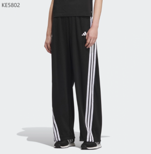 아디다스 우먼스 댄스 와이드 트레이닝 팬츠 바지 블랙 KE5802
