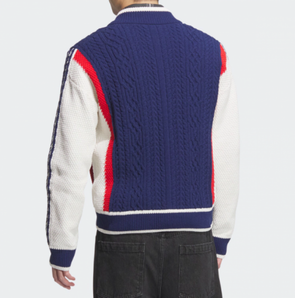 오픈마켓 우리들쇼핑,아디다스 오리지널 꽈배기 니트 커플화 가디건 집업 자켓 블루 JN0717