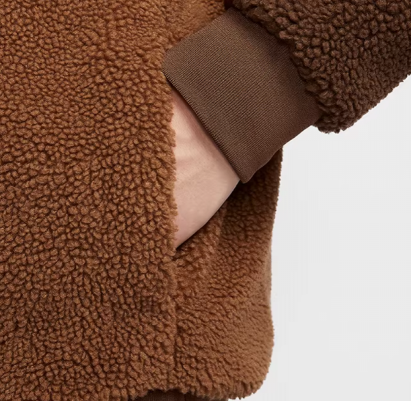 오픈마켓 우리들쇼핑,나이키 빅 스우시 양면 리버시블 뽀글이 후리스 커플화 풀집 자켓 브라운 BQ6546-259