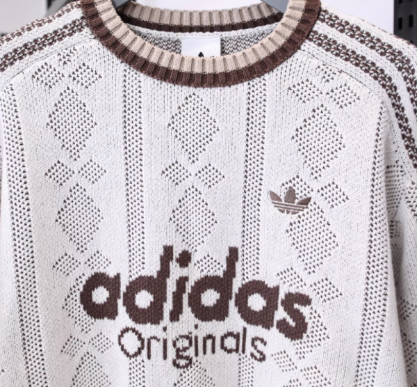 오픈마켓 우리들쇼핑,아디다스 오리지널 니트 스웨터 맨투맨 화이트 브라운 KS5956