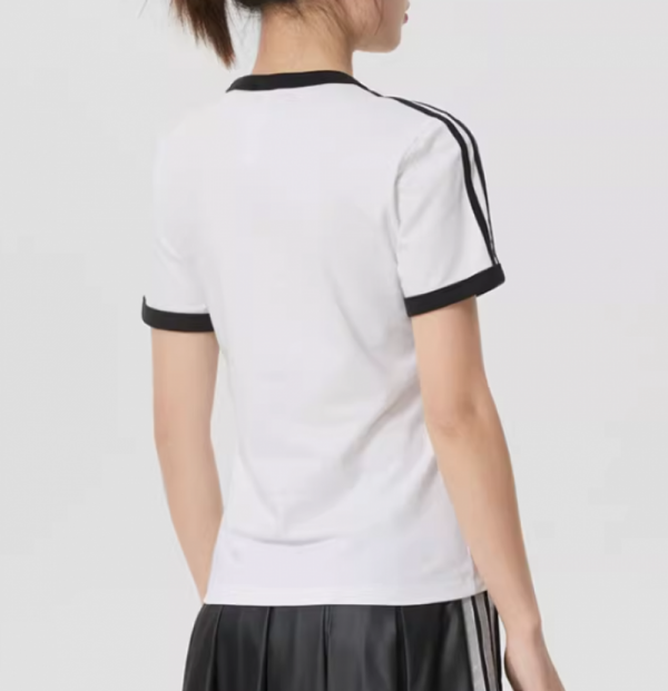 오픈마켓 우리들쇼핑,아디다스 3S 스트라이프 슬림 우먼스 티셔츠 KD3683 화이트