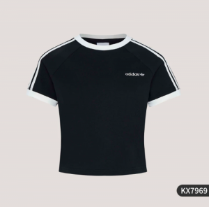 아디다스 오리지널 3S 크롭 우먼스 반팔 티셔츠 KX7969