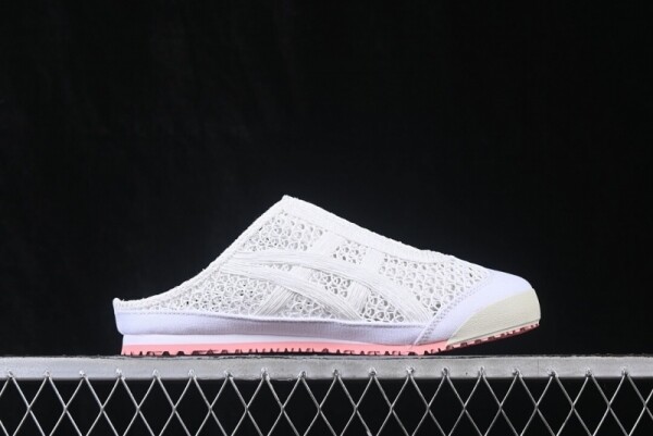 오픈마켓 우리들쇼핑,오니츠카타이거 멕시코 66 Slip On 뮬 화이트 핑크 슬리퍼 1183A707-105