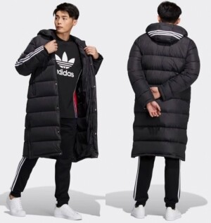 아디다스 ADIDAS 남성 트레포일 롱 다운 코트 HI4658