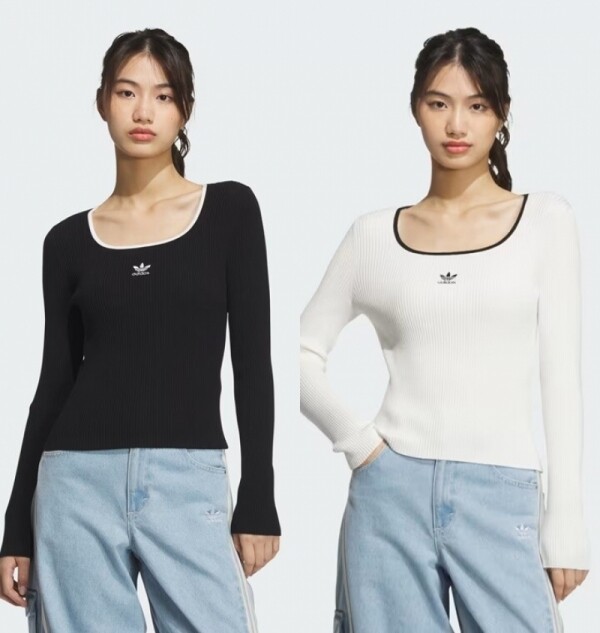 오픈마켓 우리들쇼핑,아디다스 ADIDAS 아디컬러 스퀘어넥 블랙 니트 티 JM8052 JM8055