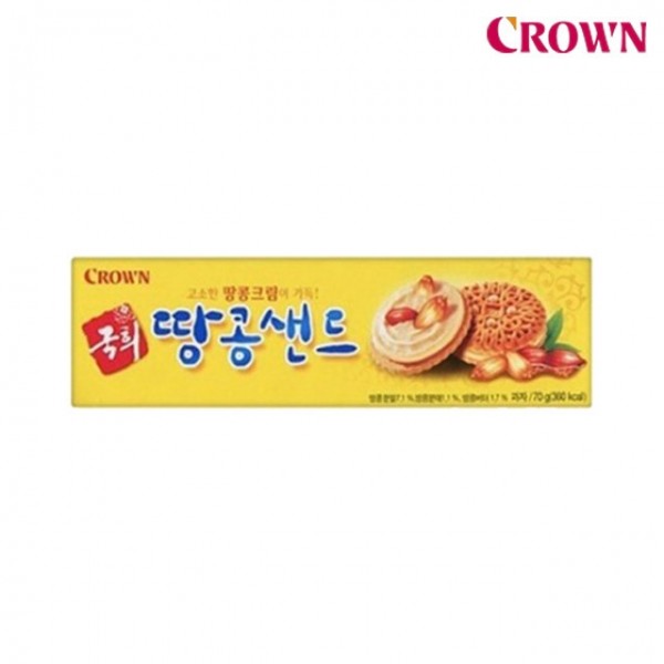 오픈마켓 우리들쇼핑,크라운 국희 땅콩샌드 70g
