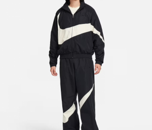 나이키 바람막이 윈드 러너 집업 자켓 빅스우시 우븐 블랙