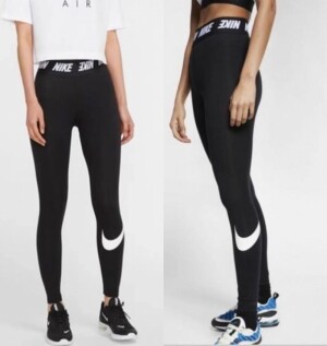 나이키 NIKE 스우시 우먼스 블랙 레깅스 CT5898-010