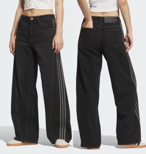 아디다스 ADIDAS 여성 루즈 데님 팬츠 JX6865