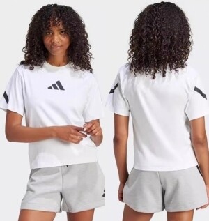 아디다스 ADIDAS Z.N.E. 화이트 여성 티셔츠 JE7857 JF4781