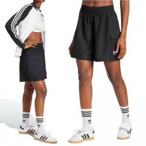 아디다스 ADIDAS 에센셜 우븐 하이웨이스트 카고 쇼츠 JD1514 KD1422