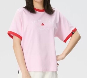 아디다스 링거 티셔츠 분홍색 빨간색 여성 KB7195