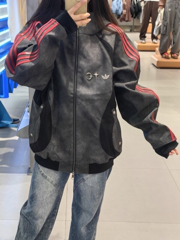 오픈마켓 우리들쇼핑,아디다스 ADIDAS 오리지널 빈티지 워싱 스트라이프 봄버 재킷