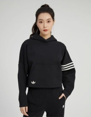 아디다스 아디컬러 여성 후디 블랙 IB5922