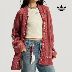 아디다스 오리지널 니트 레드 남녀공용 자켓 KT3852